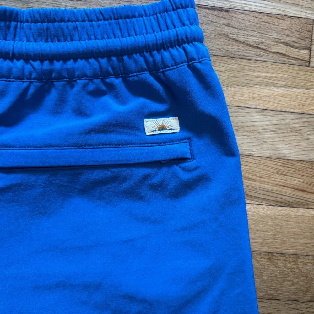 Faherty All Day Shorts Men's Small Blue Drawstring Outdoor Casual Performance